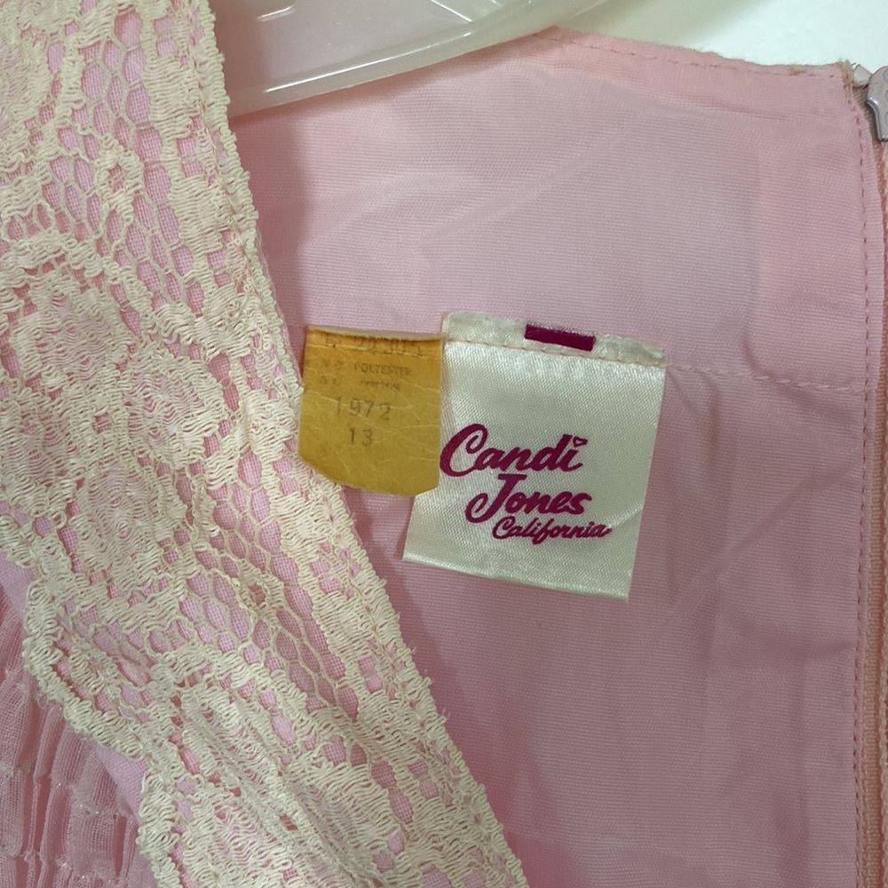 Vintage 1972 Candi Jones California Pink Dress Gem